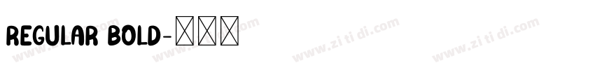 Regular Bold字体转换
